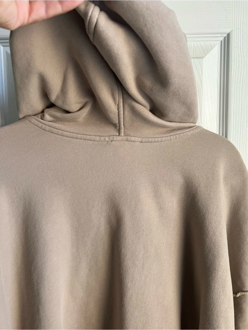 Eileen Fisher Taupe Crewneck Hoodie Sweater
